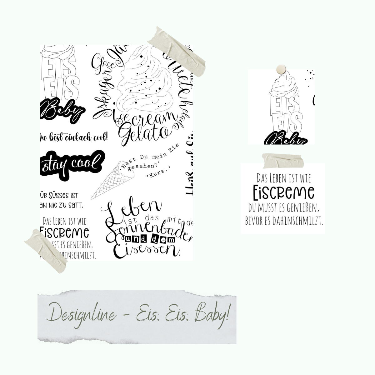 Stempelset - Designline - Eis, Eis, Baby!