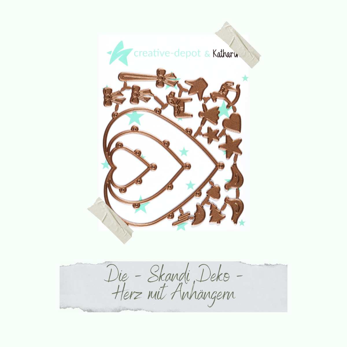 Die - Skandi Deko - Herz mit Anhängern Die - Skandi Deko - Herz mit Anhängern