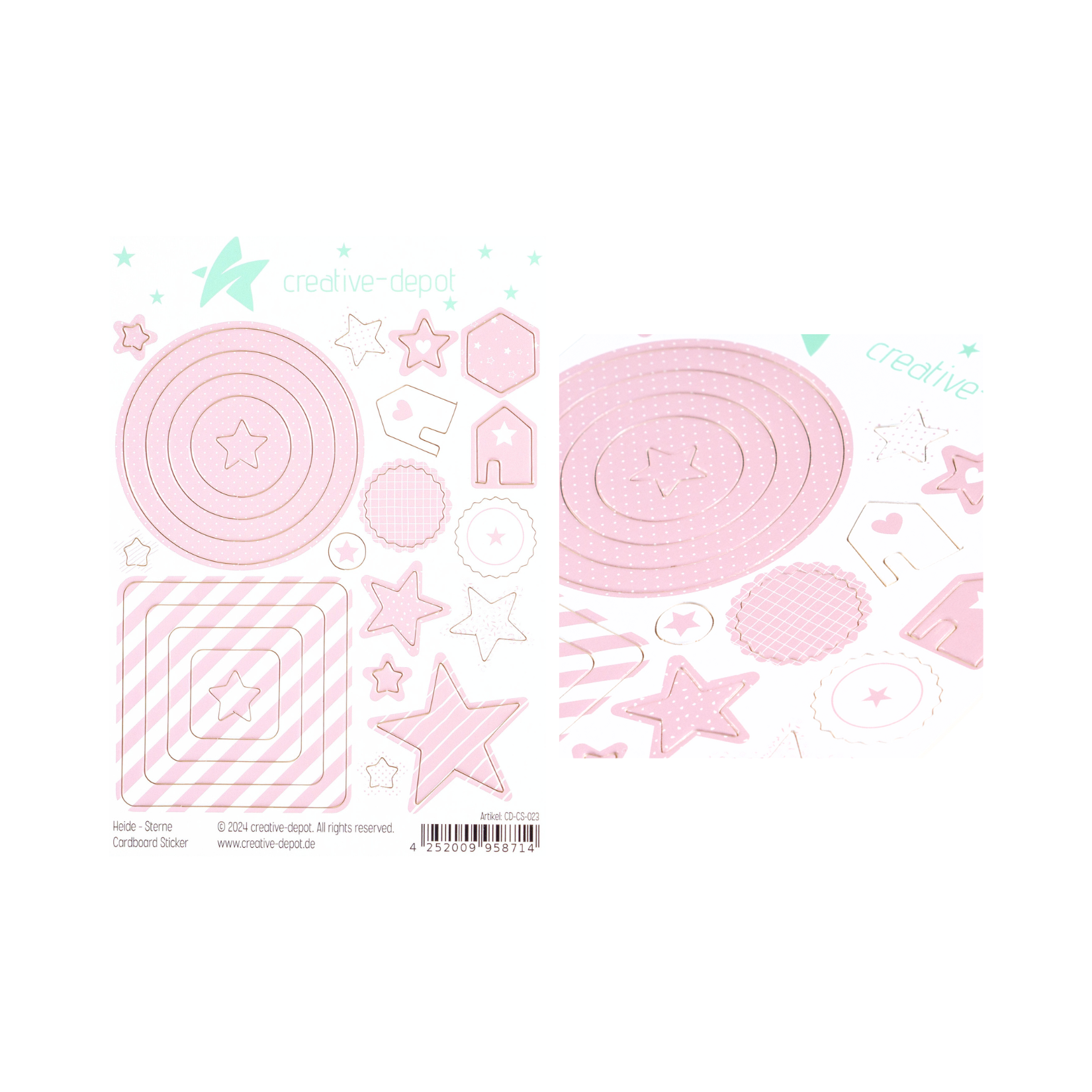 Cardboard Sticker - Heide - Sterne