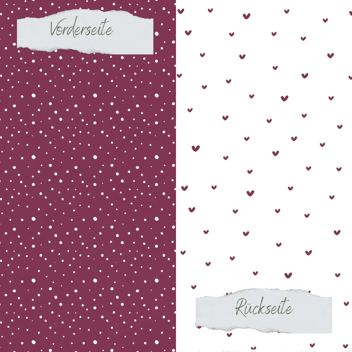 Papel de diseño - Basic - Herbstbeere - Doodle Herzen + Sprenkel - Impreso por las dos caras Papel de diseño - Basic - Herbstbeere - Doodle Herzen + Sprenkel - Impreso por las dos caras