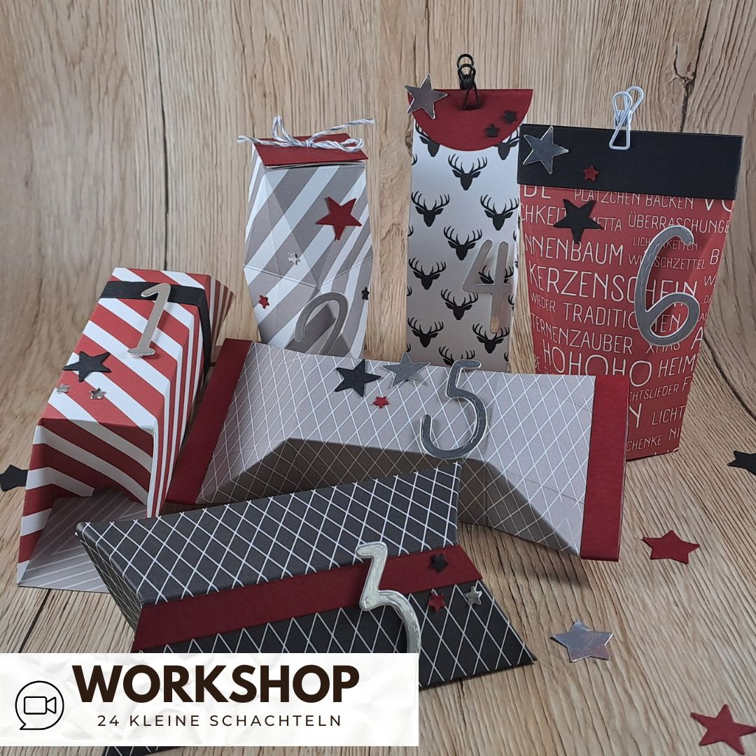 Zoom Workshop 24 kleine Schachteln mit Christiane am 04.11.2026