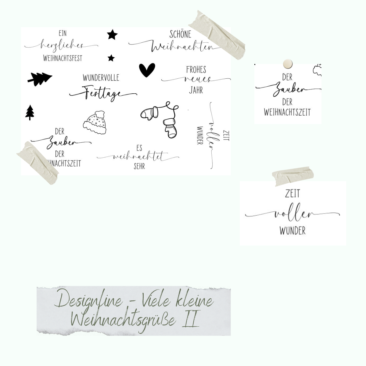 Stempelset - Designline - Viele kleine Weihnachtsgrüße II