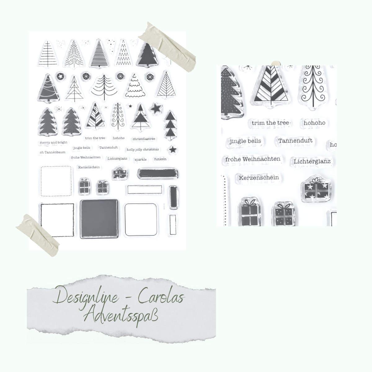 Carolas-Adventsspass Set de tampons - Designline - Carolas Adventsspaß