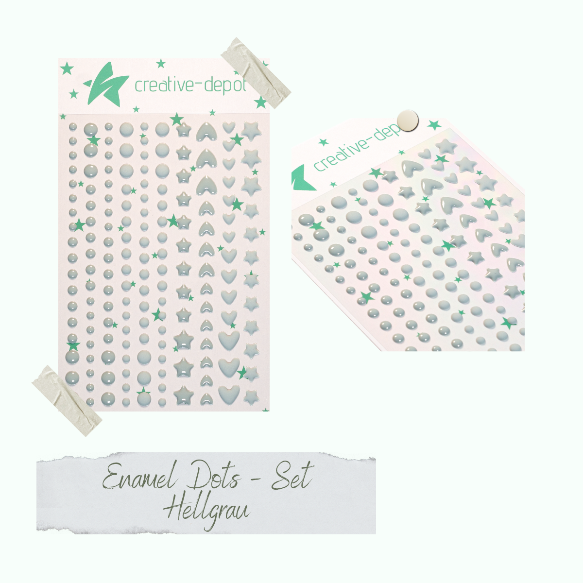 Enamel Dots - Hellgrau Enamel Dots - Hellgrau