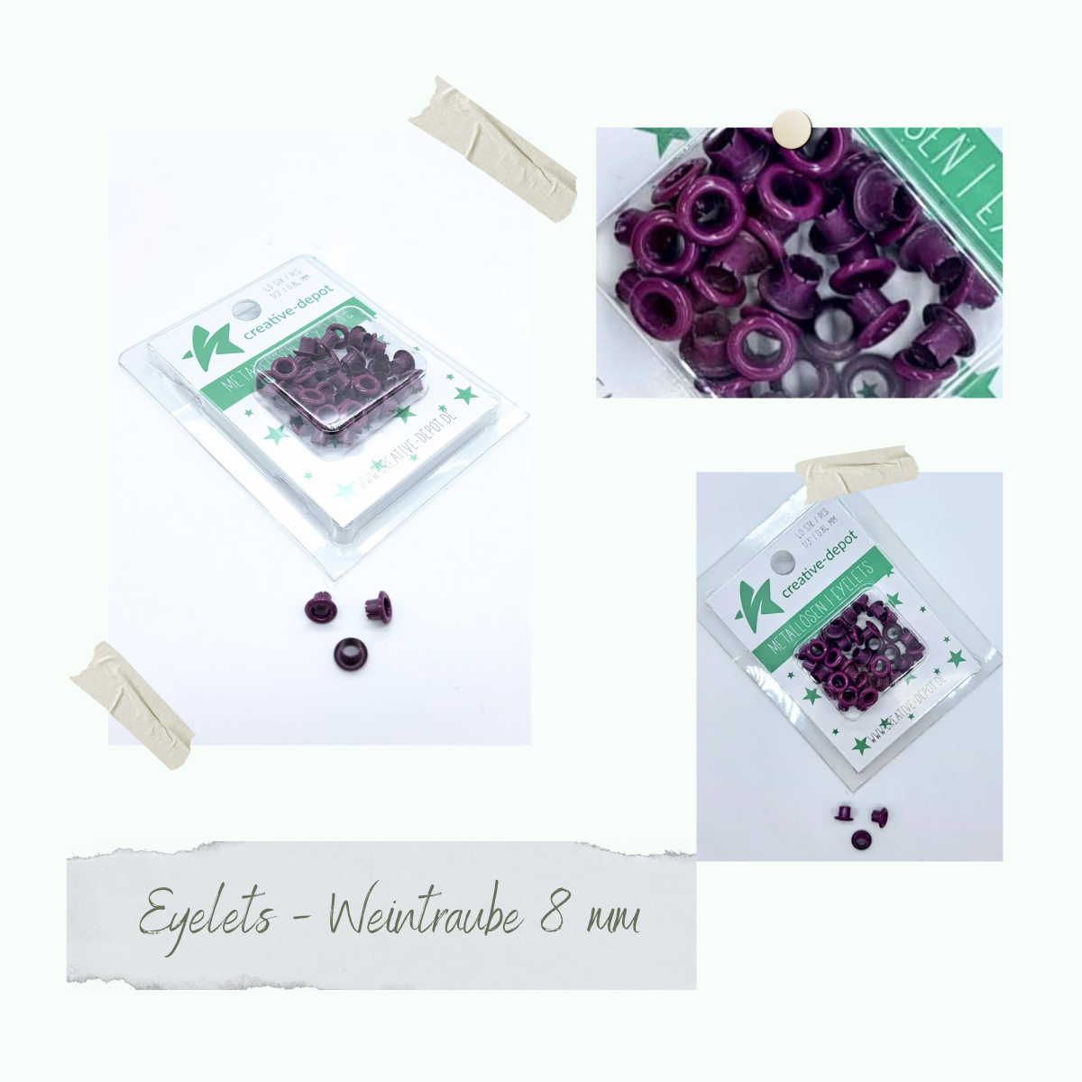 CD-EY-026 Eyelets - Weintraube - 8mm