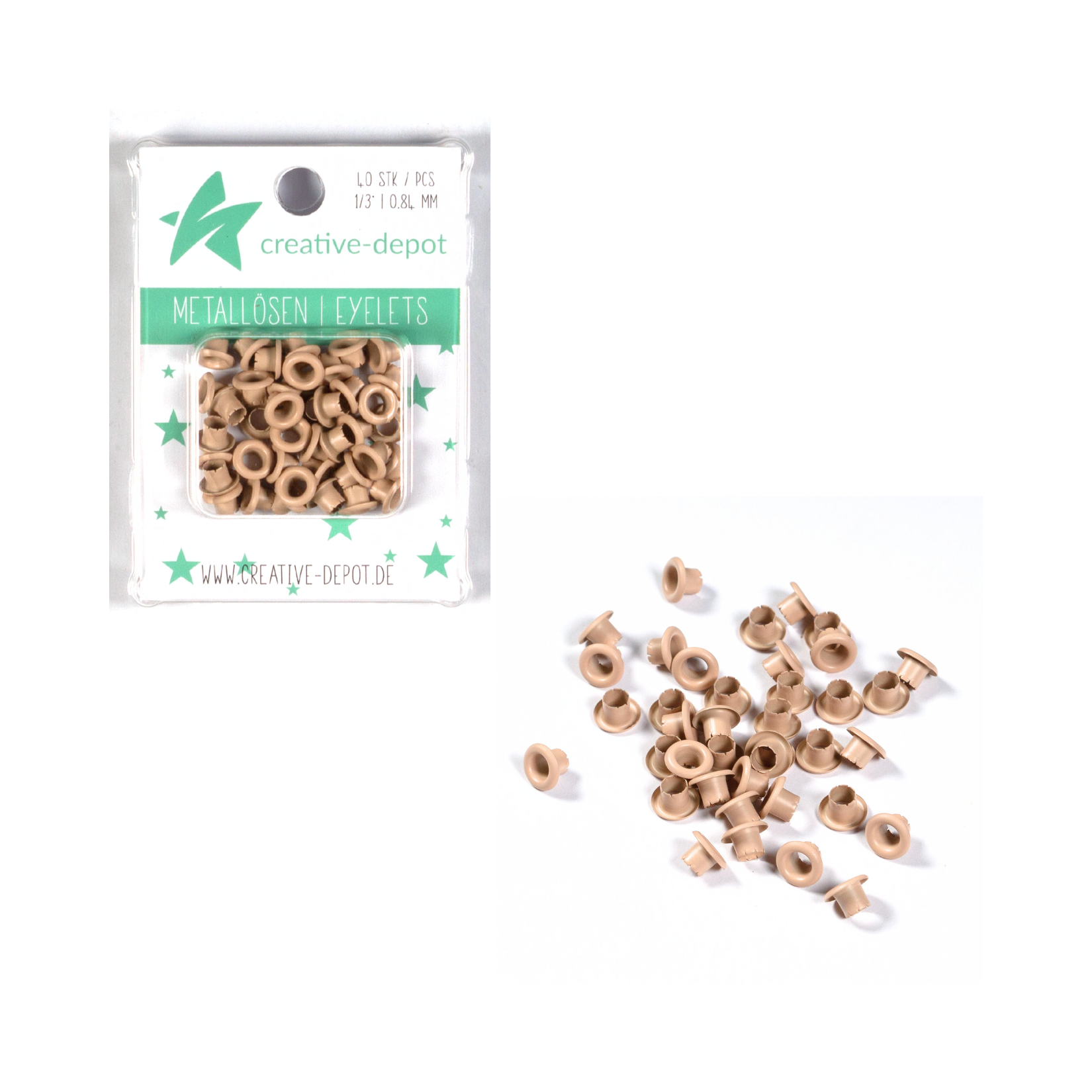 Eyelets - Latte - Matt - 8 mm