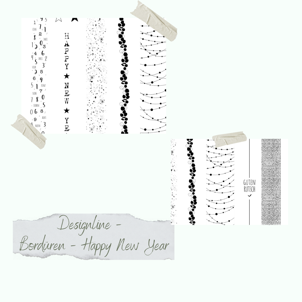 Stamp set - Designline - Bordüren - Happy New Year