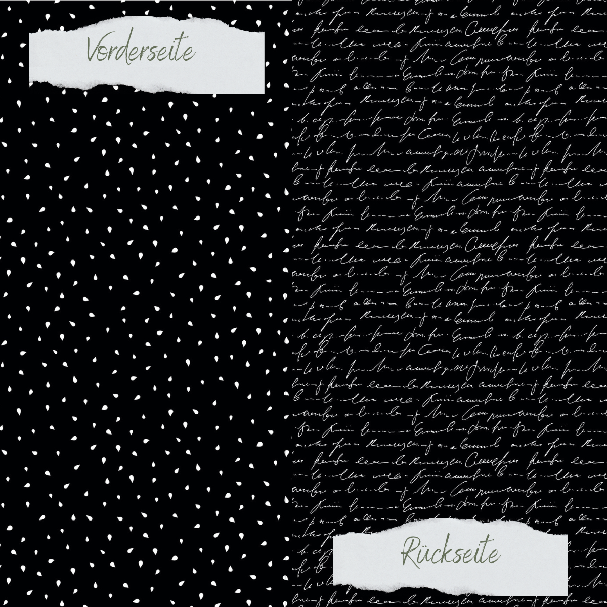 Papel de diseño - Basic - Schwarz - Apfelkernchen + Schrift - Doppelseitig bedruckt Papel de diseño - Basic - Schwarz - Apfelkernchen + Schrift - Doppelseitig bedruckt