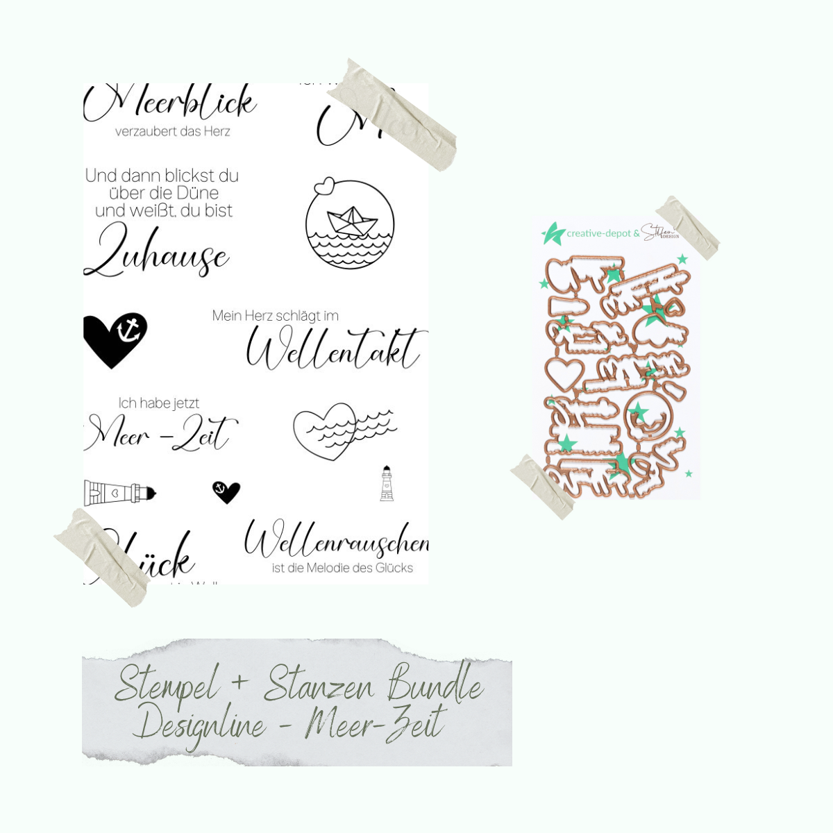 Bundle - Designline - Meer-Zeit - Stempelset & Stanzen