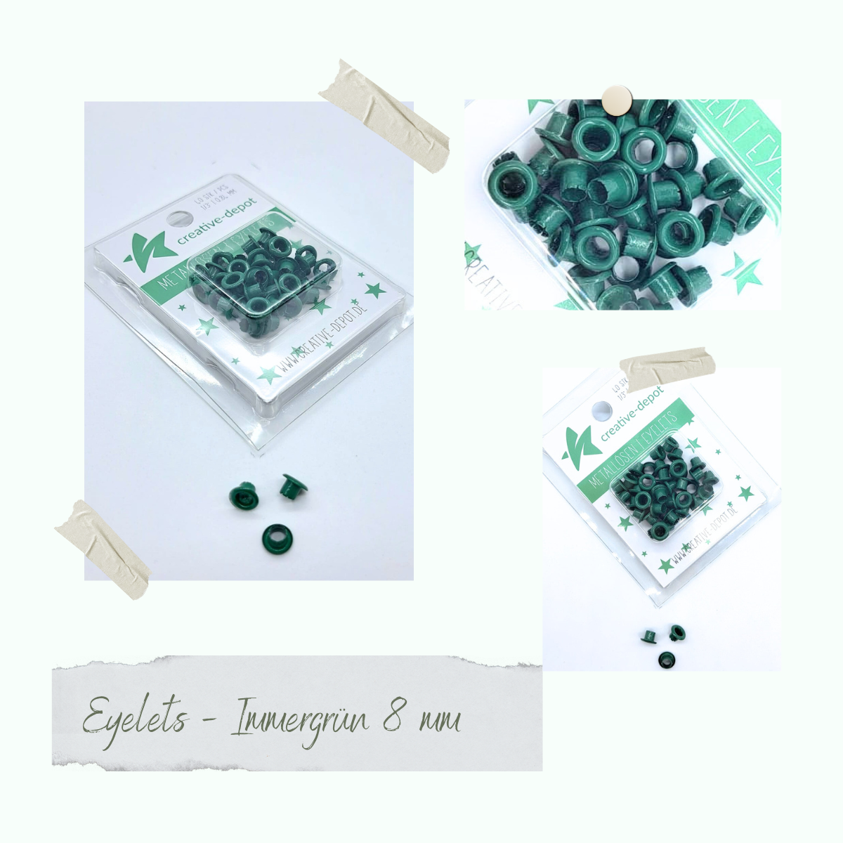 CD-EY-011 Eyelets - Immergrün - 8mm