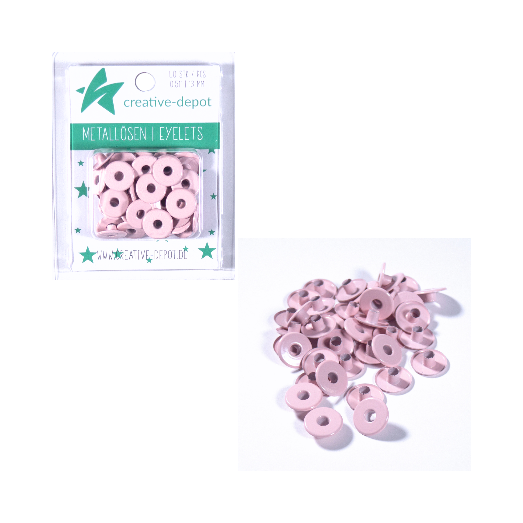 Largeur Eyelets - lilas pastel - 13mm
