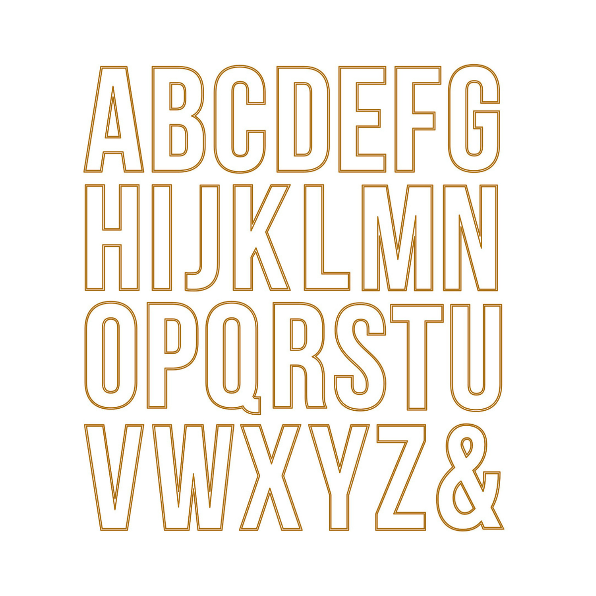 Die - Alphabet mit feinem Rahmen