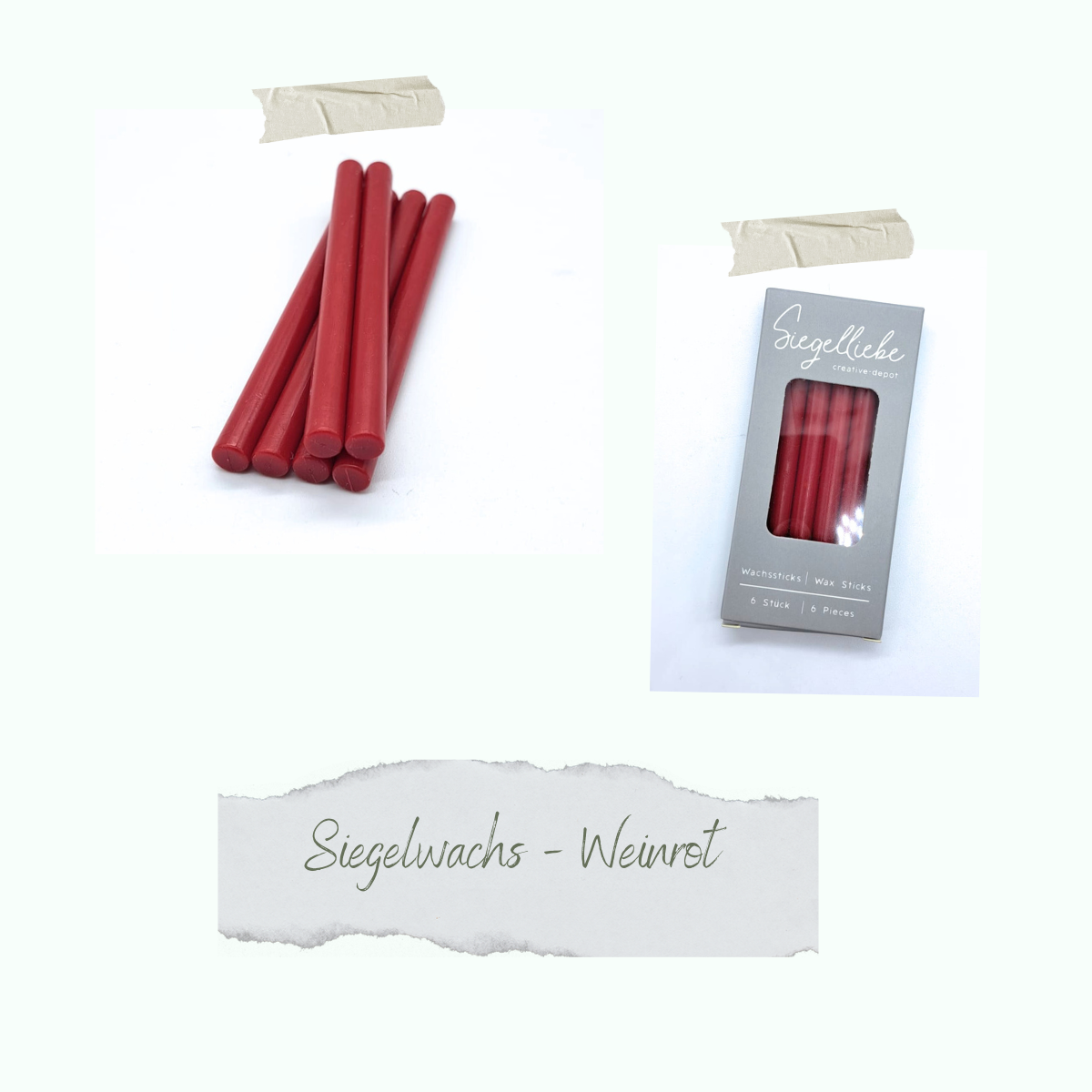 Wax sticks - Weinrot - Siegelliebe