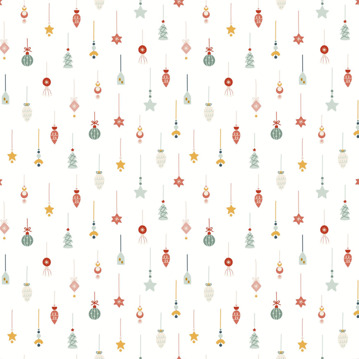 Design paper - Pastell Christbaumkugeln