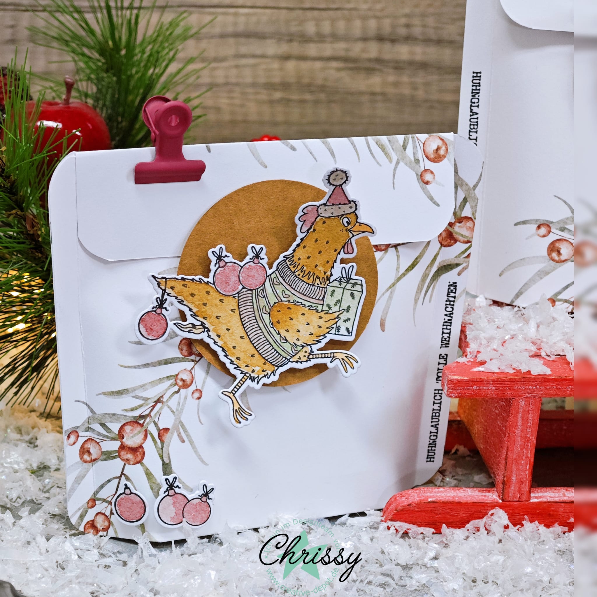Stempelset - Weihnachtshühner