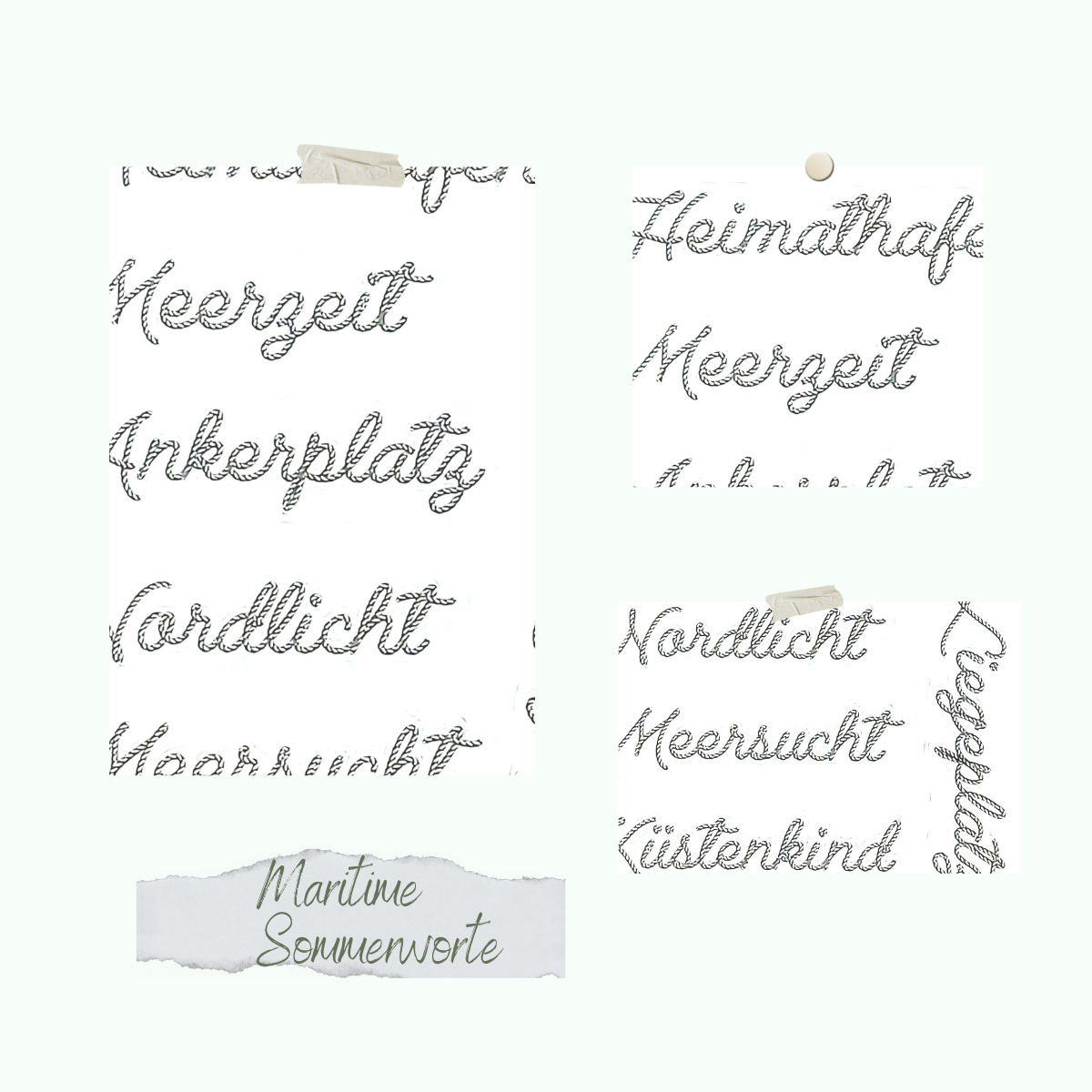 CD-St-833-Maritime-Sommerworte Stempelset - Maritime Sommerworte