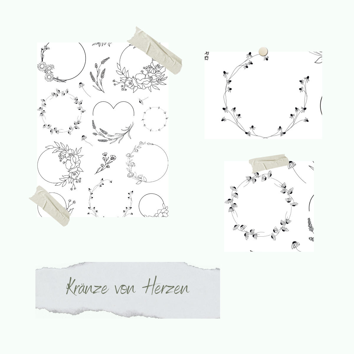 CD-Stt-1116-Kr-nze-von-Herzen Stempelset - Kränze von Herzen