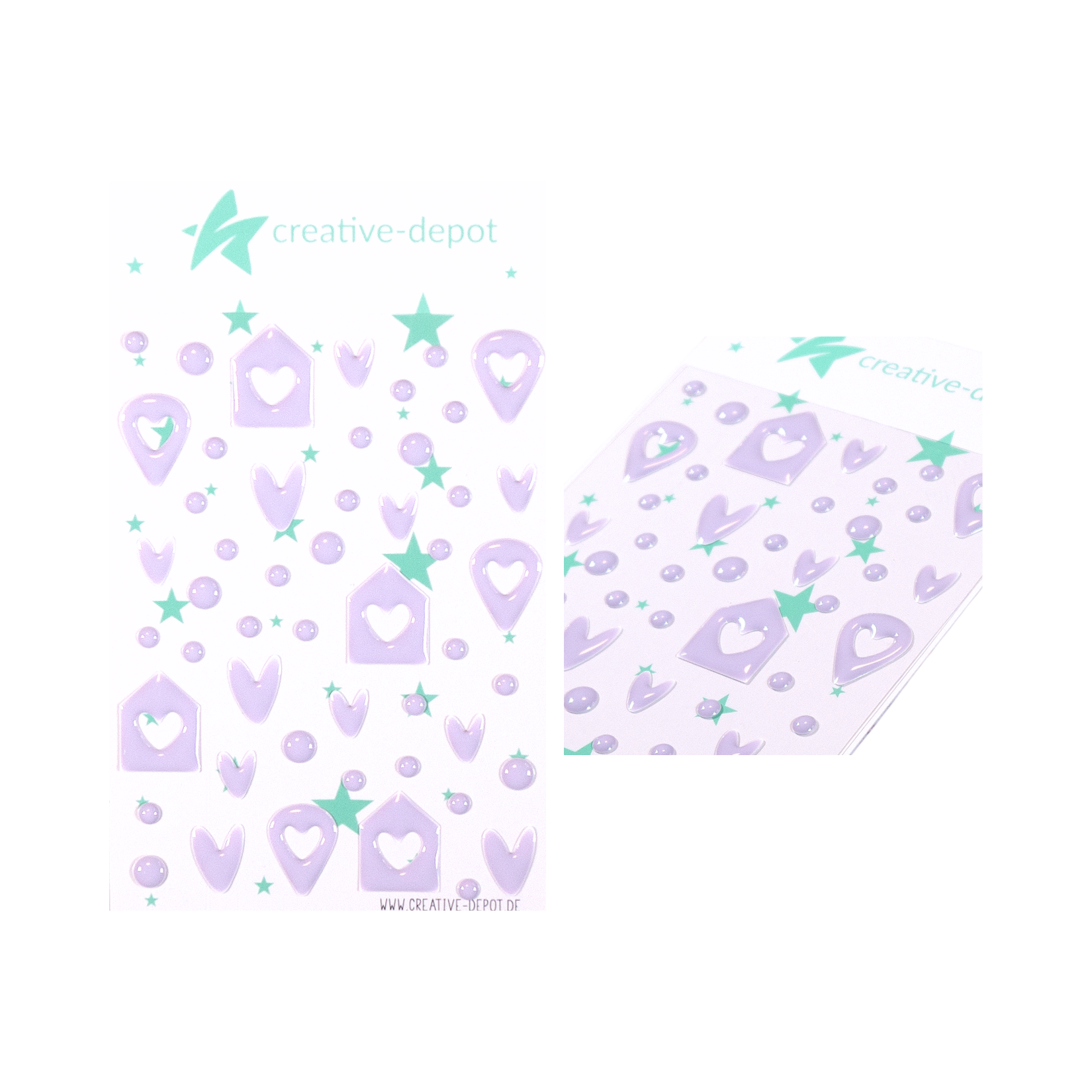Enamel Dots - Häuschen Mix - Helles Flieder