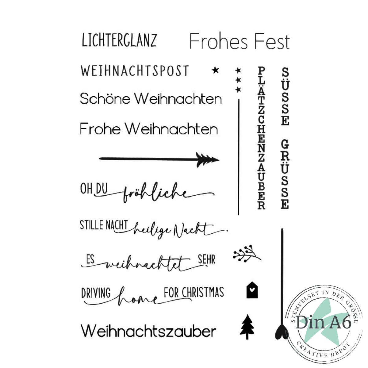 Stempelset - Lange Tags Weihnachten