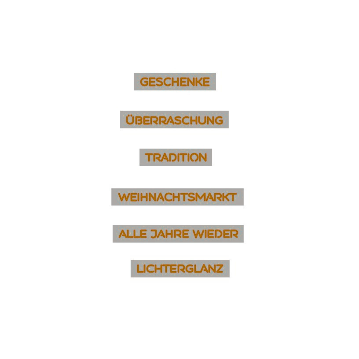 Die - Dezembertagebuch - Xmas Fotorahmenworte - Set 3