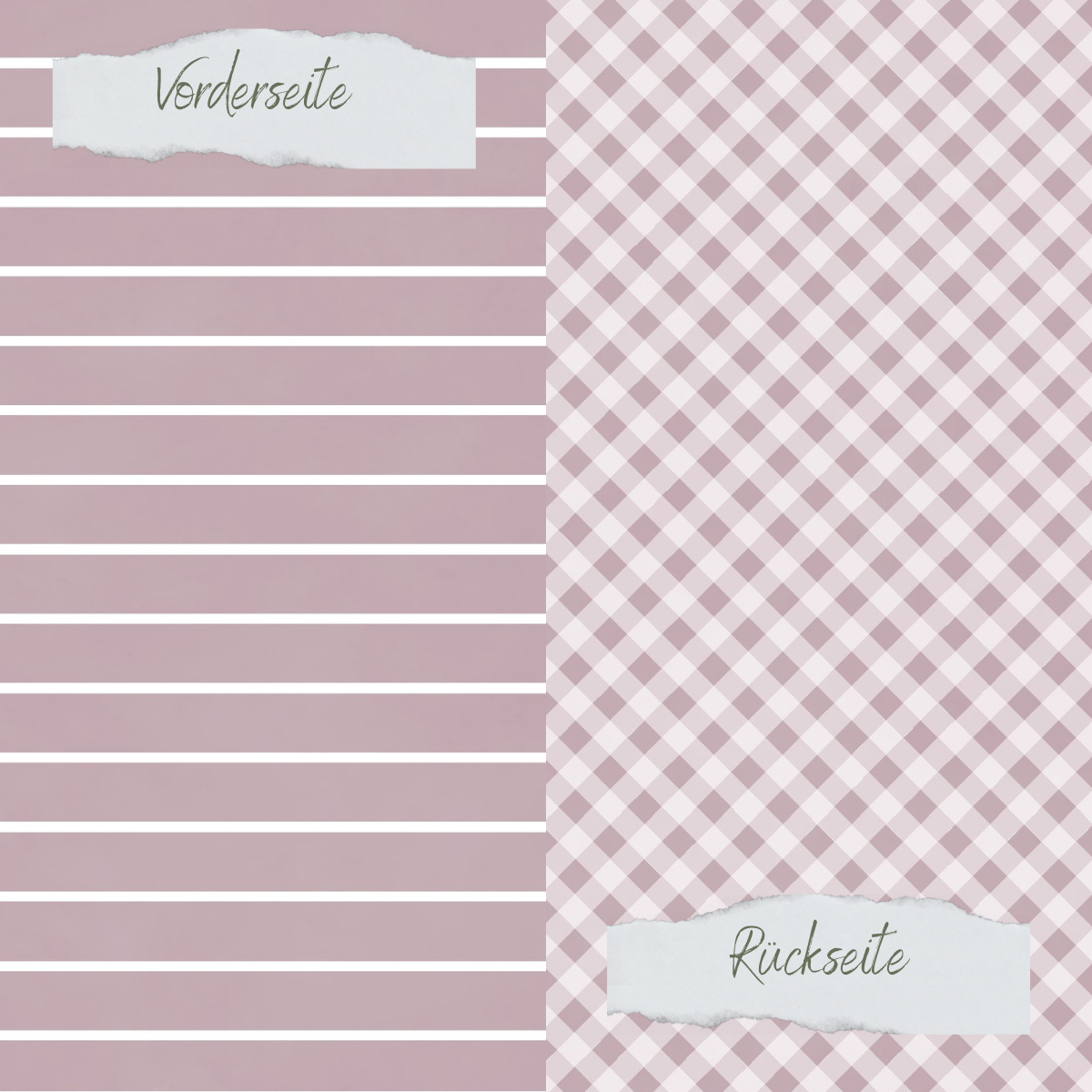 Papel de diseño - Basic - Heide - Breite Linien + Karos - Doppelseitig bedruckt Papel de diseño - Basic - Heide - Breite Linien + Karos - Doppelseitig bedruckt