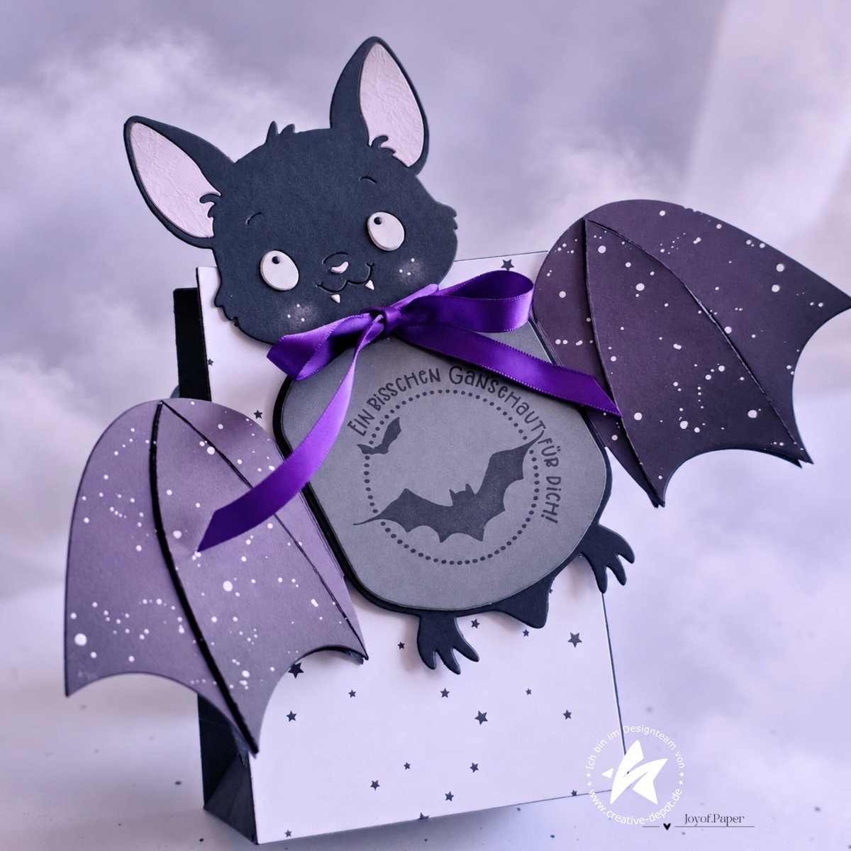 Die - Klappkarte - Fledermaus