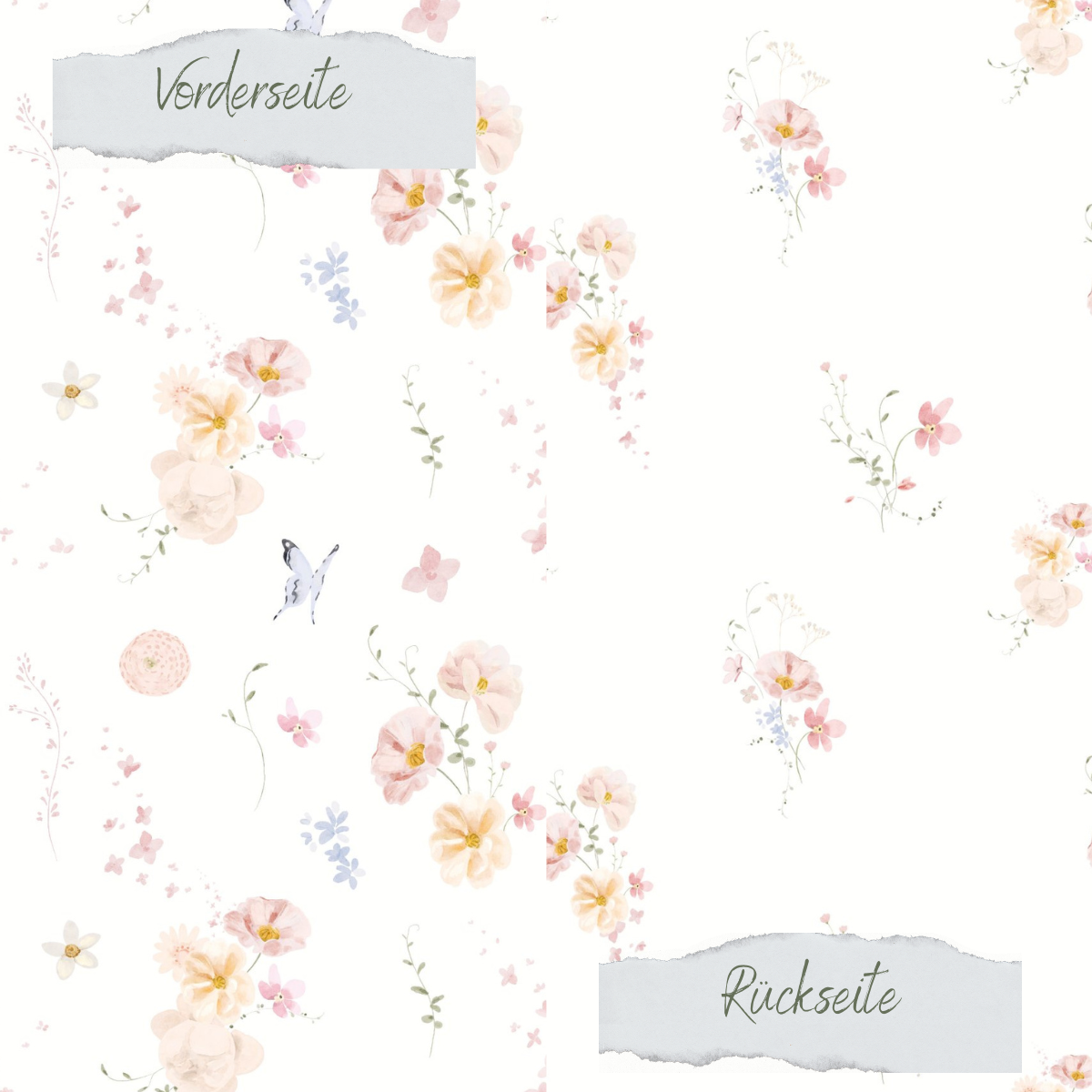 Designpapier - Leichter Frühlingstraum - Doppelseitig bedruckt
