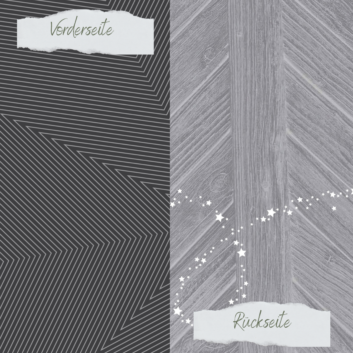 Designpapier - Scrapliebe - Dezembertagebuch - Holzsternenstaub - Dunkelgrau - Doppelseitig bedruckt