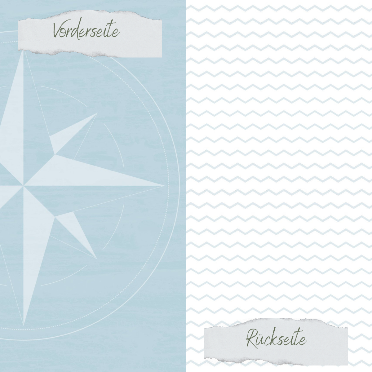 Papier design - Scrapliebe - Lüttes Glück - Zigzag - Imprimé recto-verso