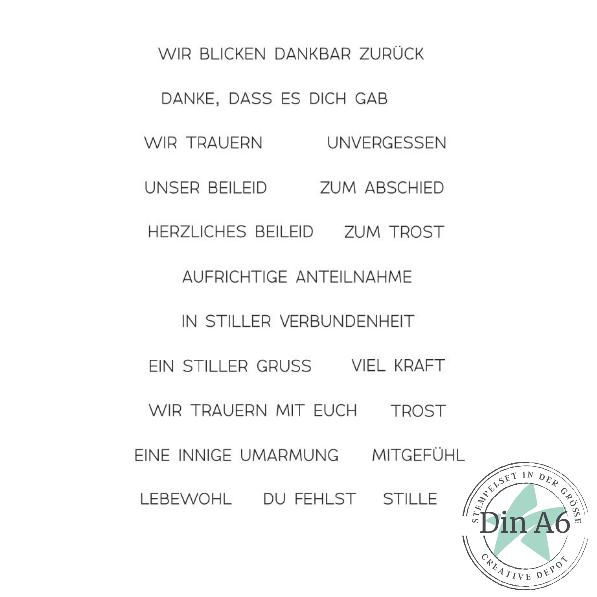 Stempelset - In stiller Verbundenheit