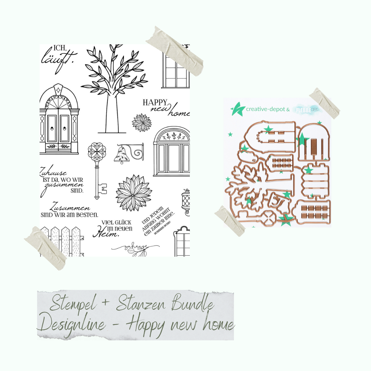 Bundle - Designline - Happy new home - Stempelset & Stanzen 