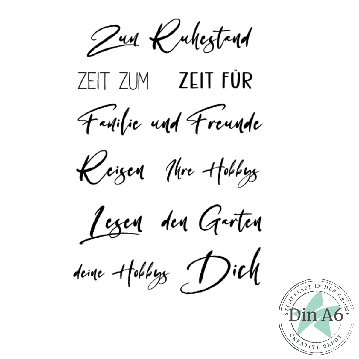 Stempelset - Designline - Zum Ruhestand I