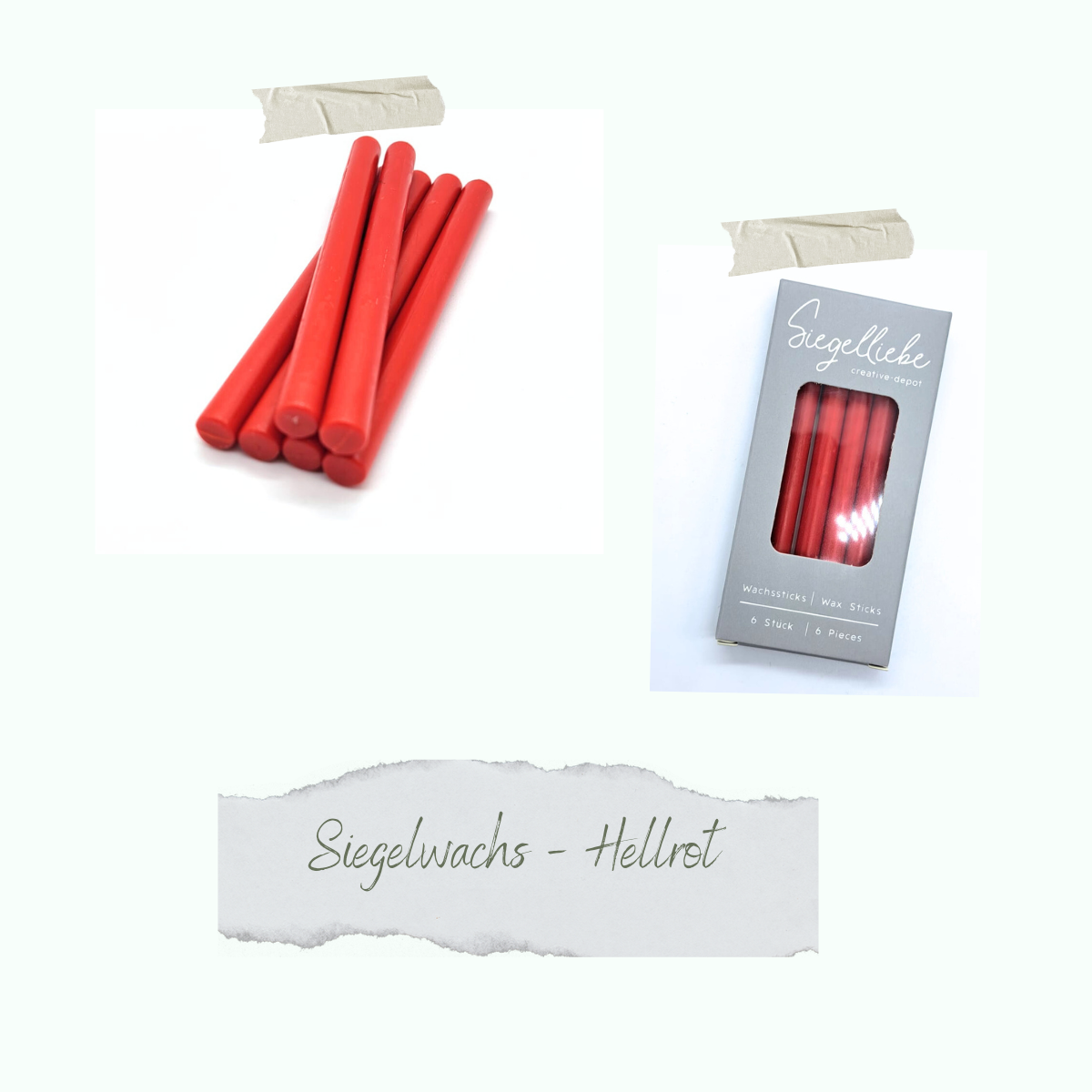 CD-SW-053 Barritas de cera - Hellrot - Siegelliebe