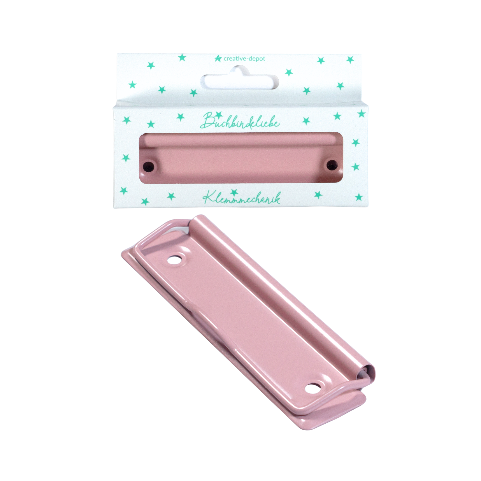 Klemmmechaniken - Kaugummi Rosa - Matt - Buchbindeliebe - 3 Stück inkl. Nieten