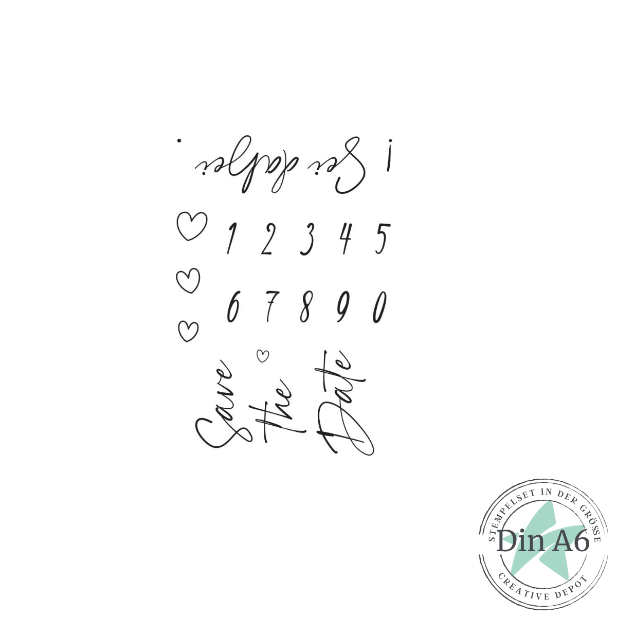 Stempelset - Moderne Hochzeit - Sei dabei