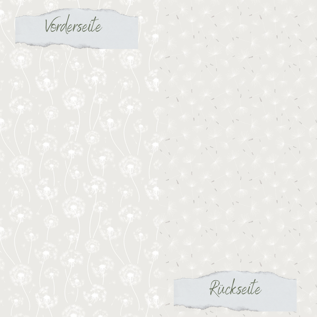 Papier décoratif - Pusteblumen - Imprimé recto-verso