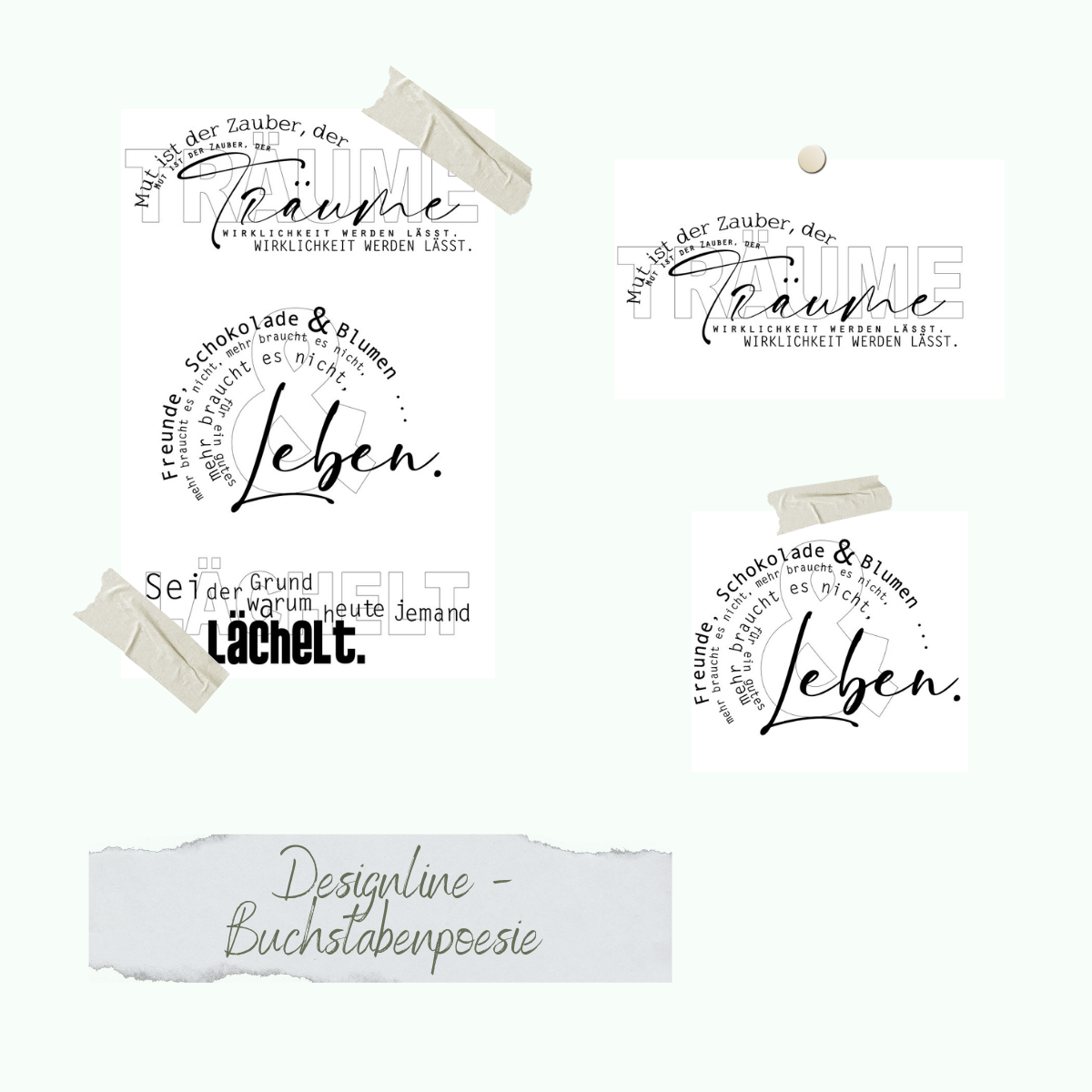 CD-Stt-1139-Designline-Buchstabenpoesie Set de tampons - Designline - Buchstabenpoesie