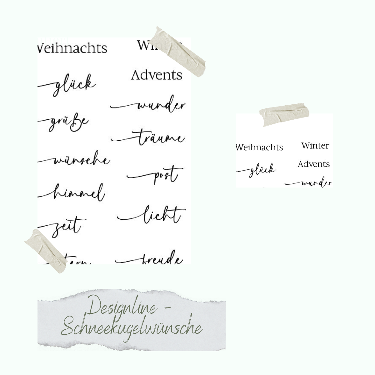 Stempelset - Designline - Schneekugelwünsche