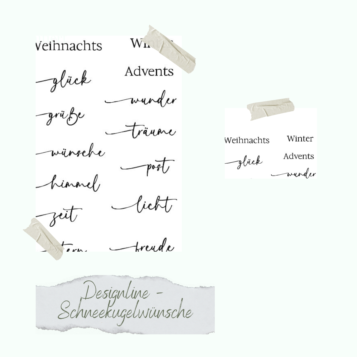 Stempelset - Designline - Schneekugelwünsche Stempelset - Designline - Schneekugelwünsche