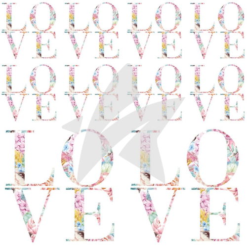 Blumige-Liebe-K-rtchen Papier à dessin - Amour fleuri - Cartes