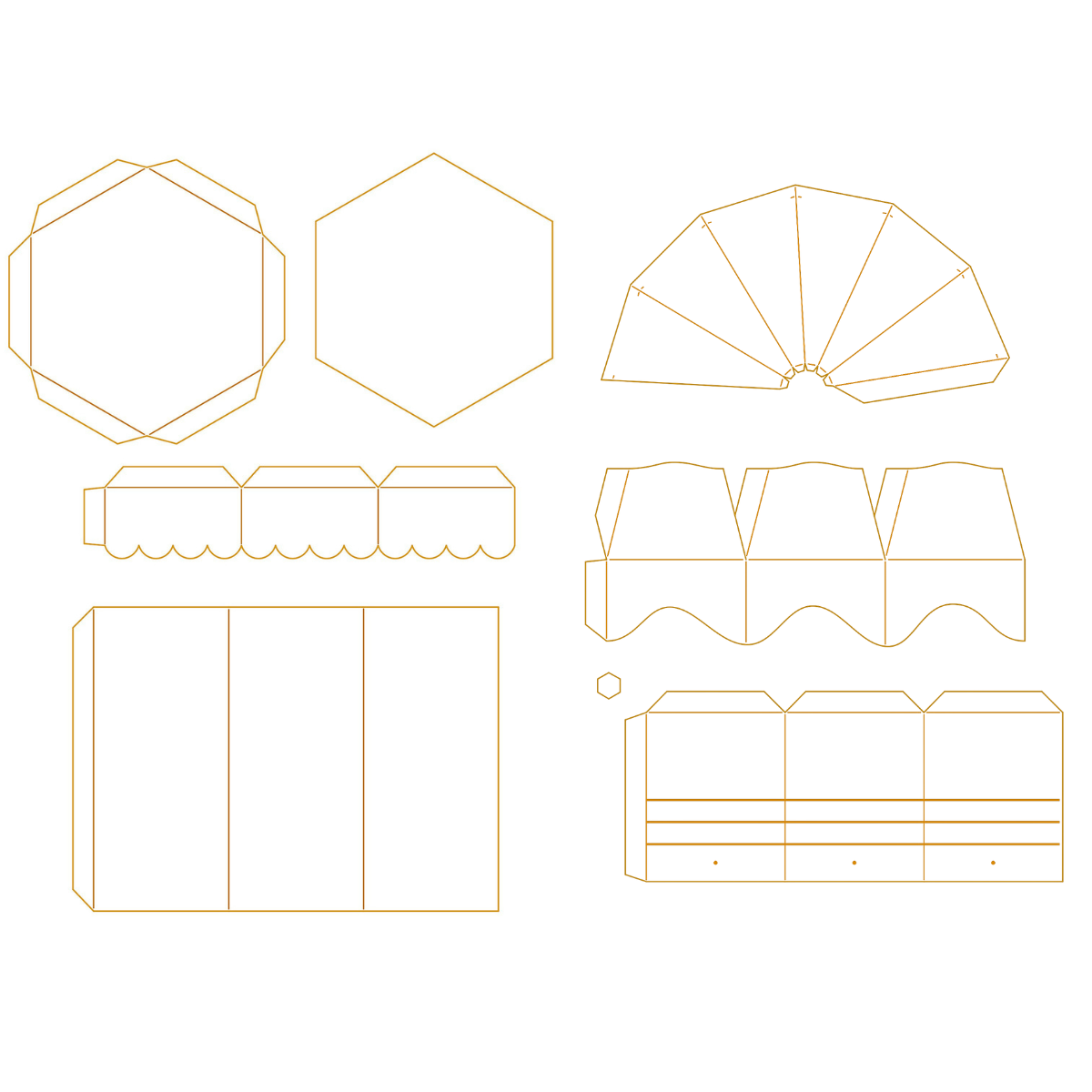 Lot - Große Sechseckbox & Add On Stift