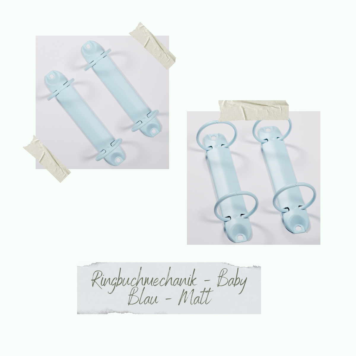 CD-BUM-005_Ringbuchmechanik-Baby-Blau-Matt Ringbuchmechanik - Baby Blau - Matt - Buchbindeliebe