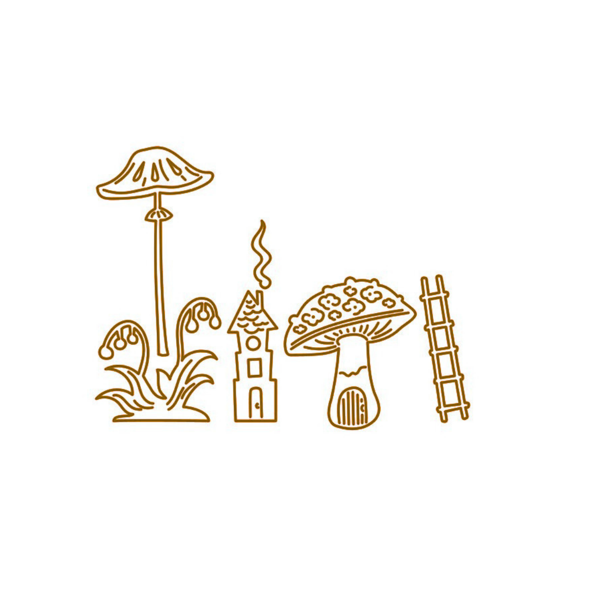 Les « champignons de conte de fées » : des champignons avec une petite maison