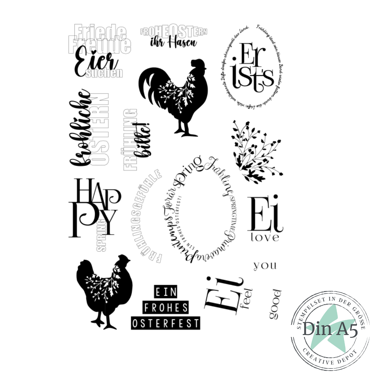 Stempelset - Ei feel good