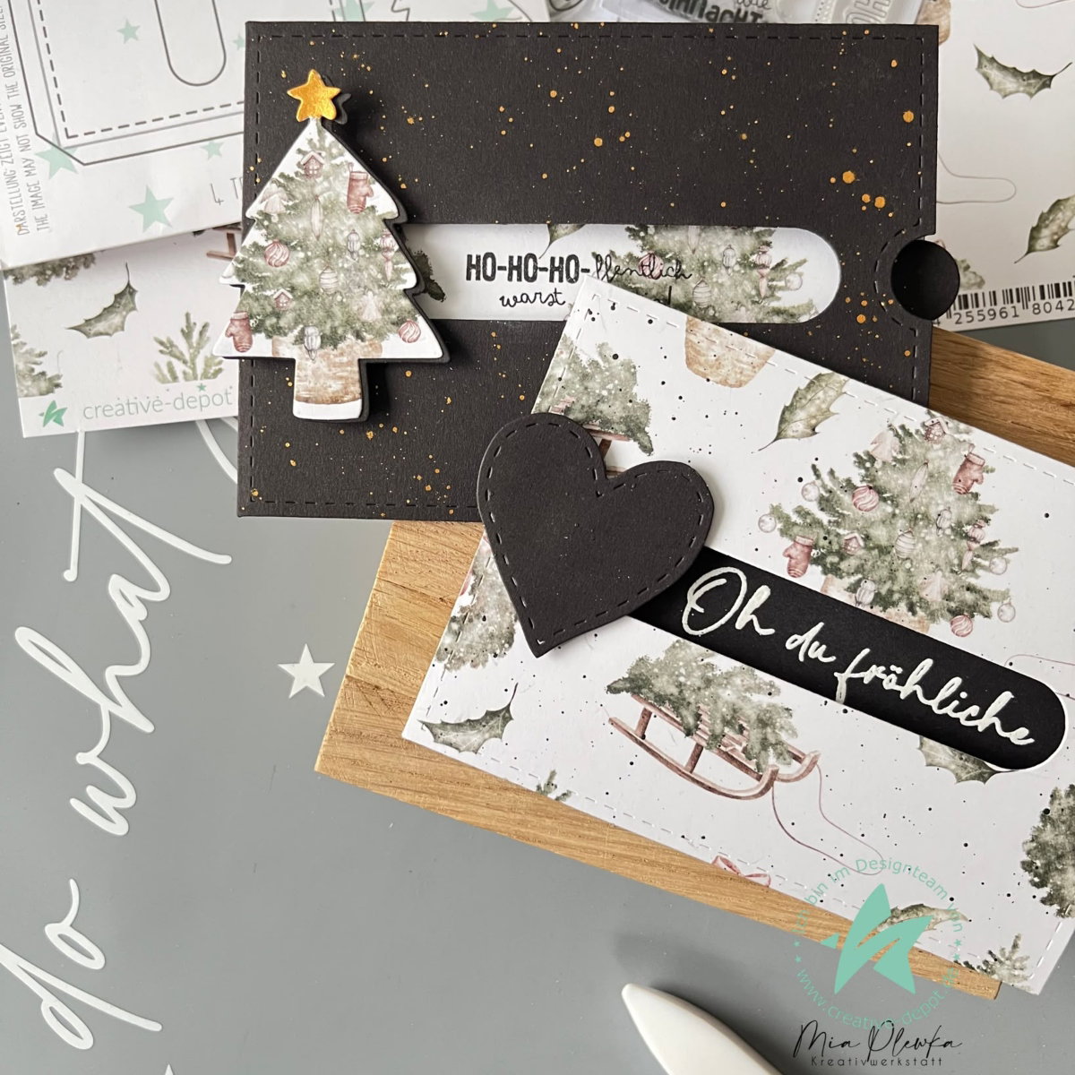 Papel decorativo - Verde navideño - Impreso por ambas caras