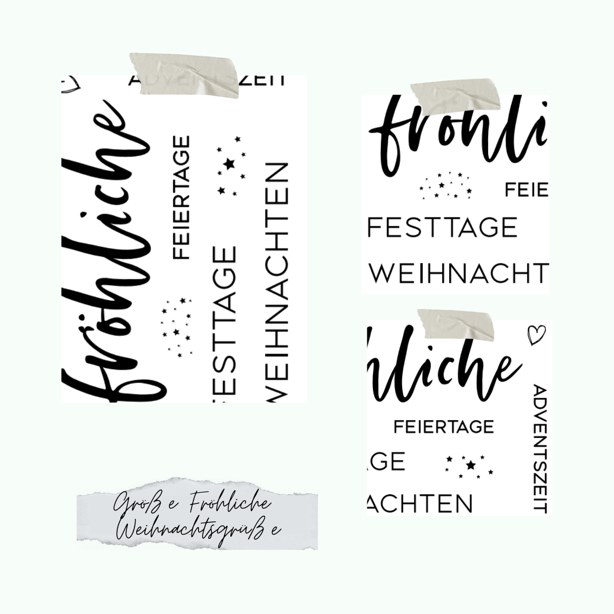 Stamp set - Große Fröhliche Weihnachtsgrüße