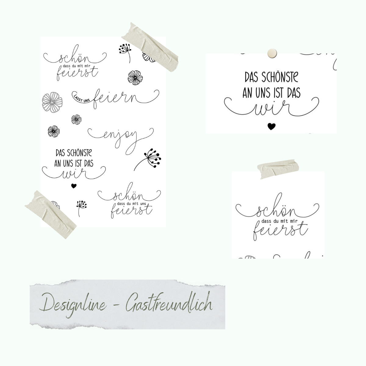 CD-Stt-1122-Designline-Gastfreundlich Set de Sello - Designline - Gastfreundlich