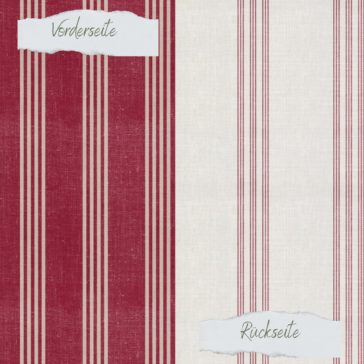 Papel de diseño - Leinenstreifen - rot - Doppelseitig bedruckt Papel de diseño - Leinenstreifen - rot - Doppelseitig bedruckt