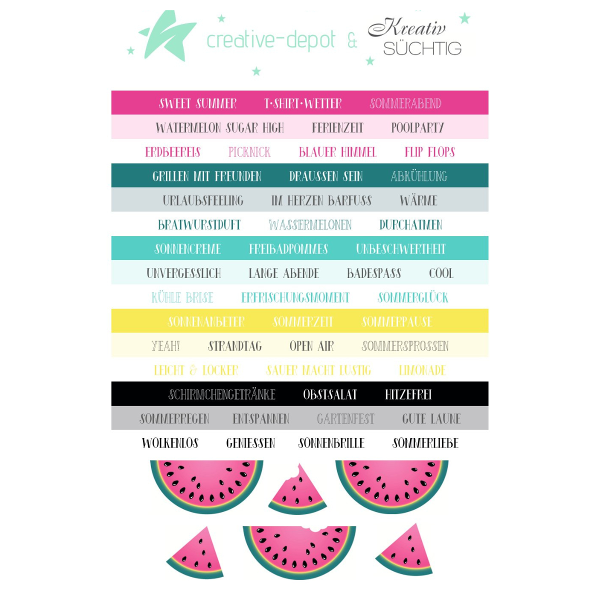 Sticker - Textsticker - Sweet Summer