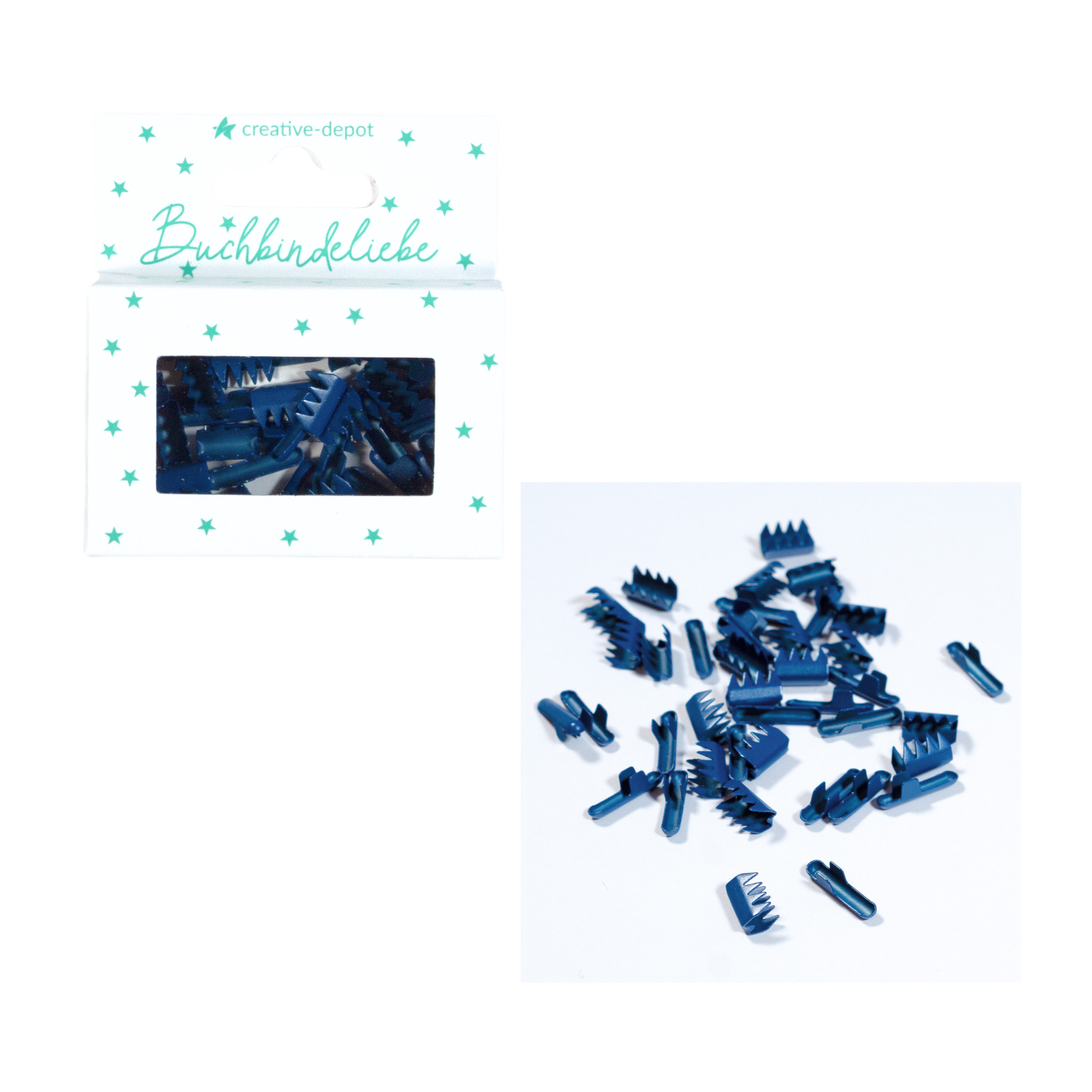 Splinte - Marineblau - Matt - Buchbindeliebe - 40 Stück